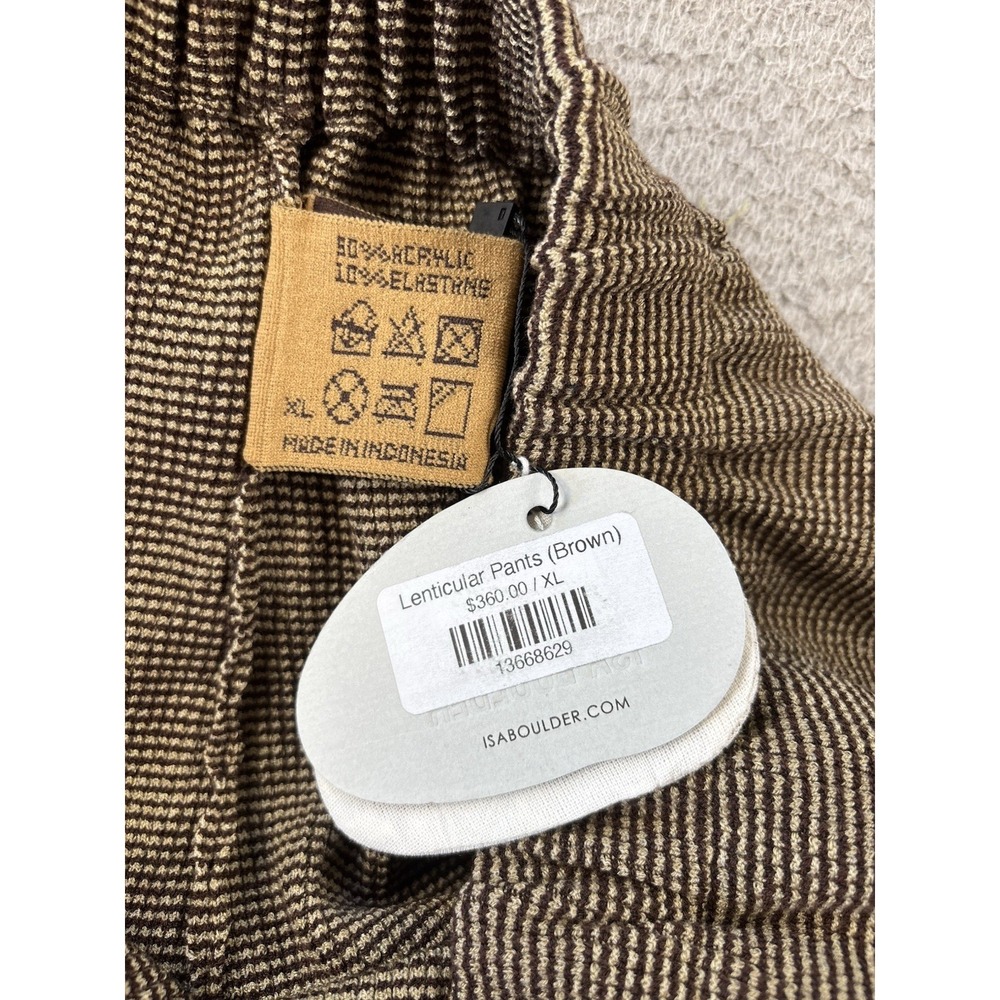Isa Boulder‎ Lenticular Pants Size XL Brown Handmade Avant-Garde Structural Knit - Picture 11 of 13